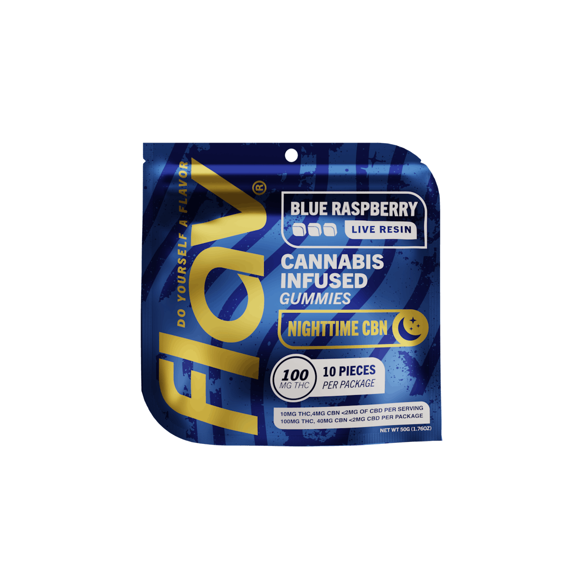 Photo of Flav | Blue Raspberry | Live Resin Nighttime CBN Gummies