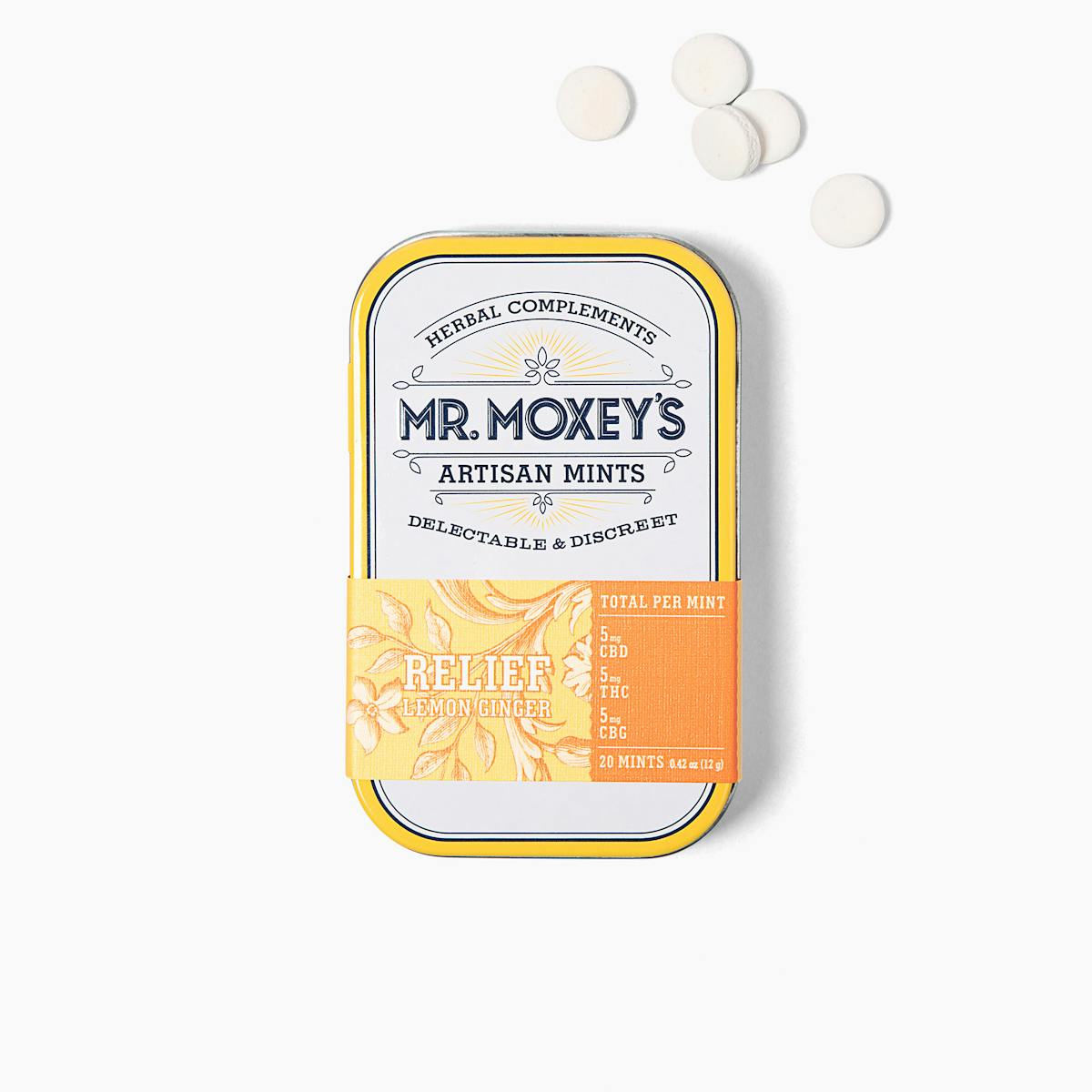 Photo of Relief 1:1:1 Lemon Ginger Mints (100mg CBD/100mg THC/100mg CBG)