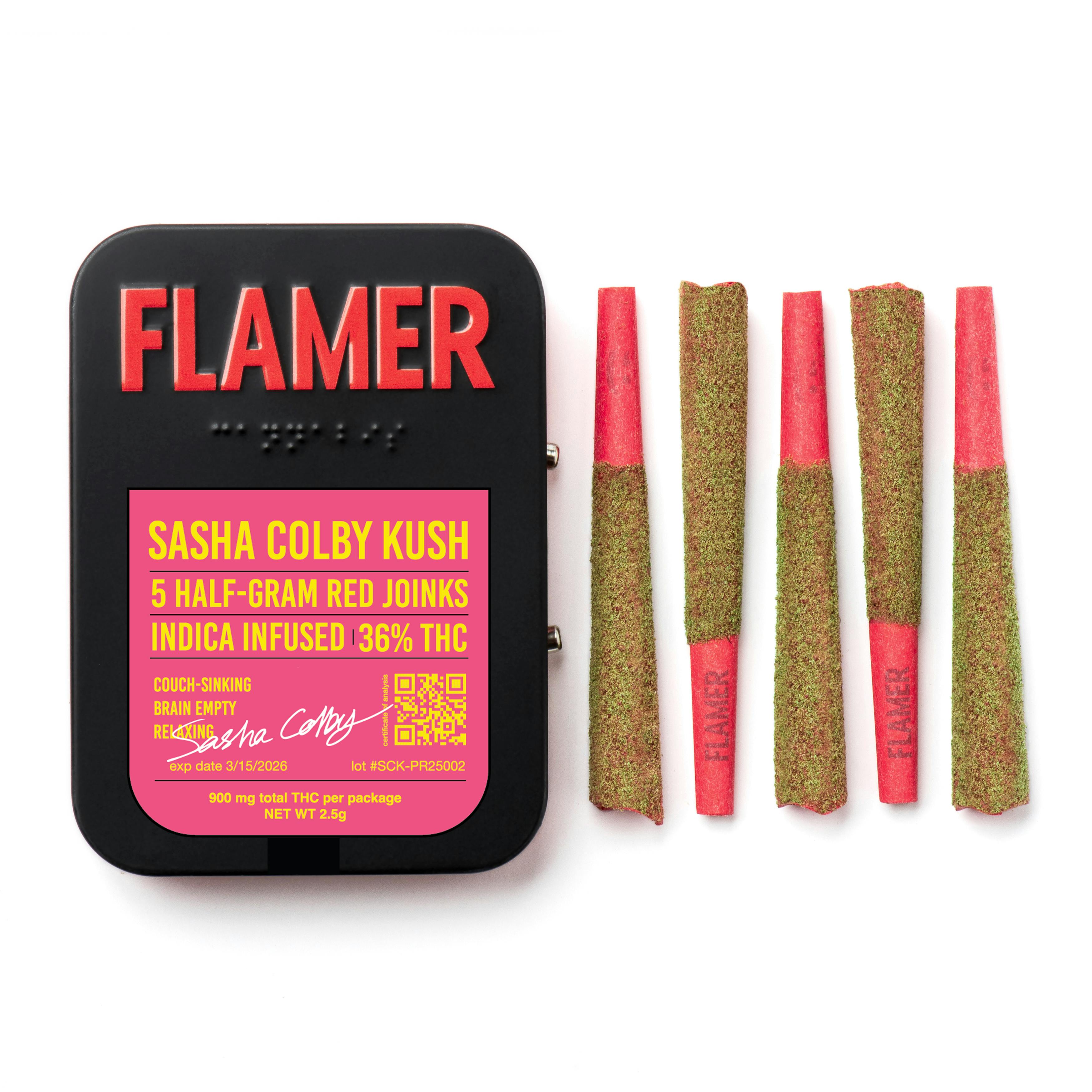 Flamer-5pk Infused Pre roll (0.5g)-Sasha Colby Kush-1