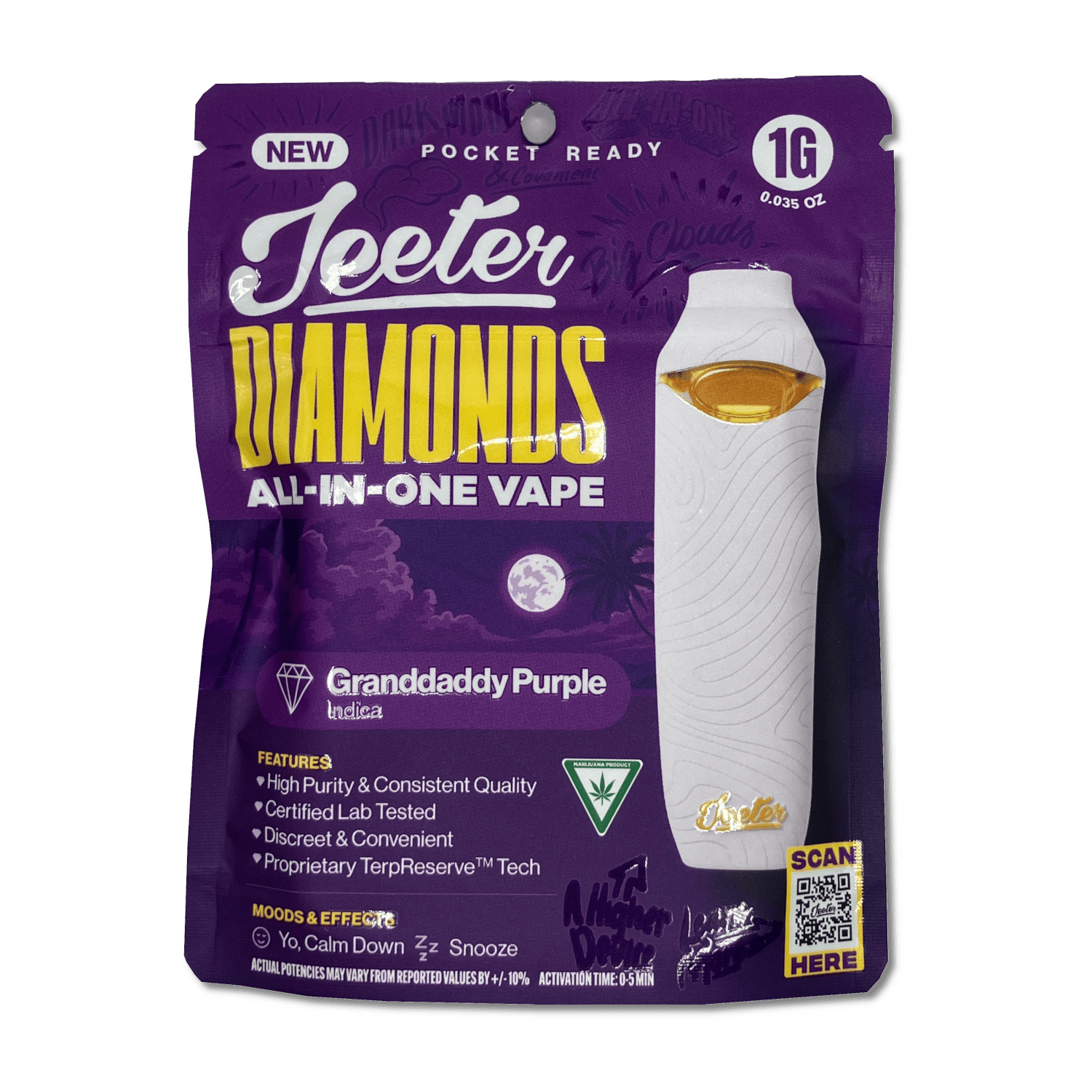 Jeeter | Diamonds Disposable Vape - 1g - Granddaddy Purp