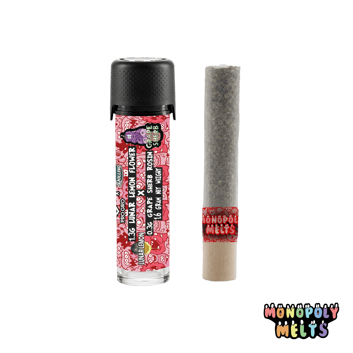 Product: Monopoly Melts | Live Rosin Donut - 1.6g - Lunar Lemon x Grape Sherb