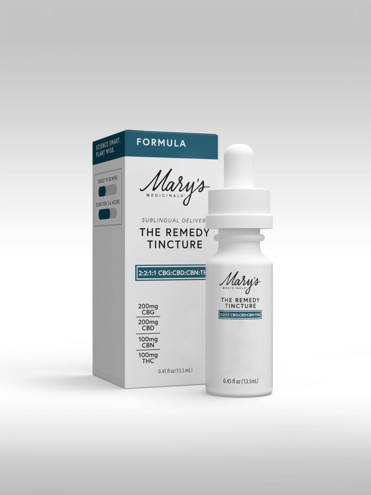 Product: Mary's Medicinals | Formula Remedy | Infused Sublingual Oil | 200mgCBG:100mgCBN:200mgCBD:100mgTHC | 0.45oz