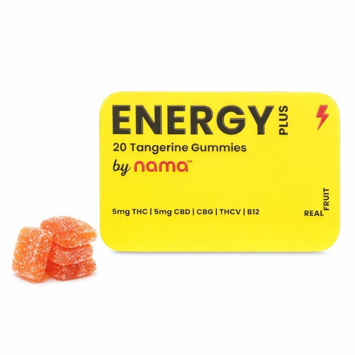 Energy Plus Tangerine Gummies THC/CBD/THCV/CBG/B12 • 100mg by nama