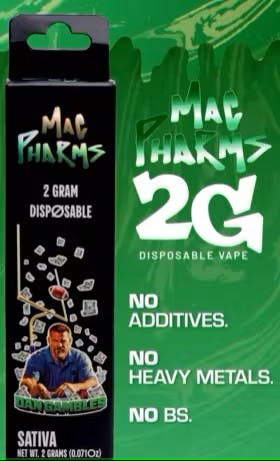 Product: MAC PHARMS | DAN GAMBLES | DISPOSABLE SATIVA