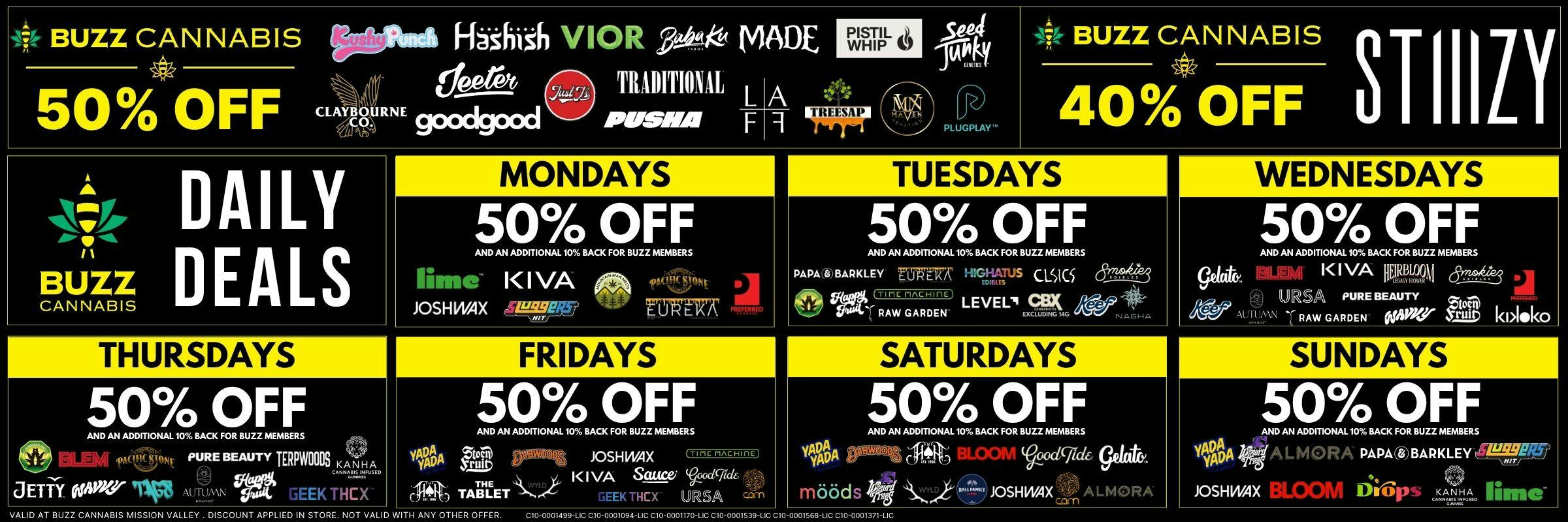 Daily Deals at BUZZ Mission Valley