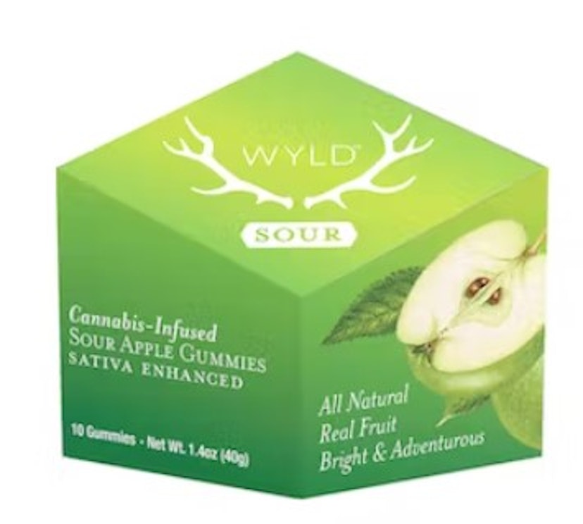 WYLD Sour Apple Gummies 100mg