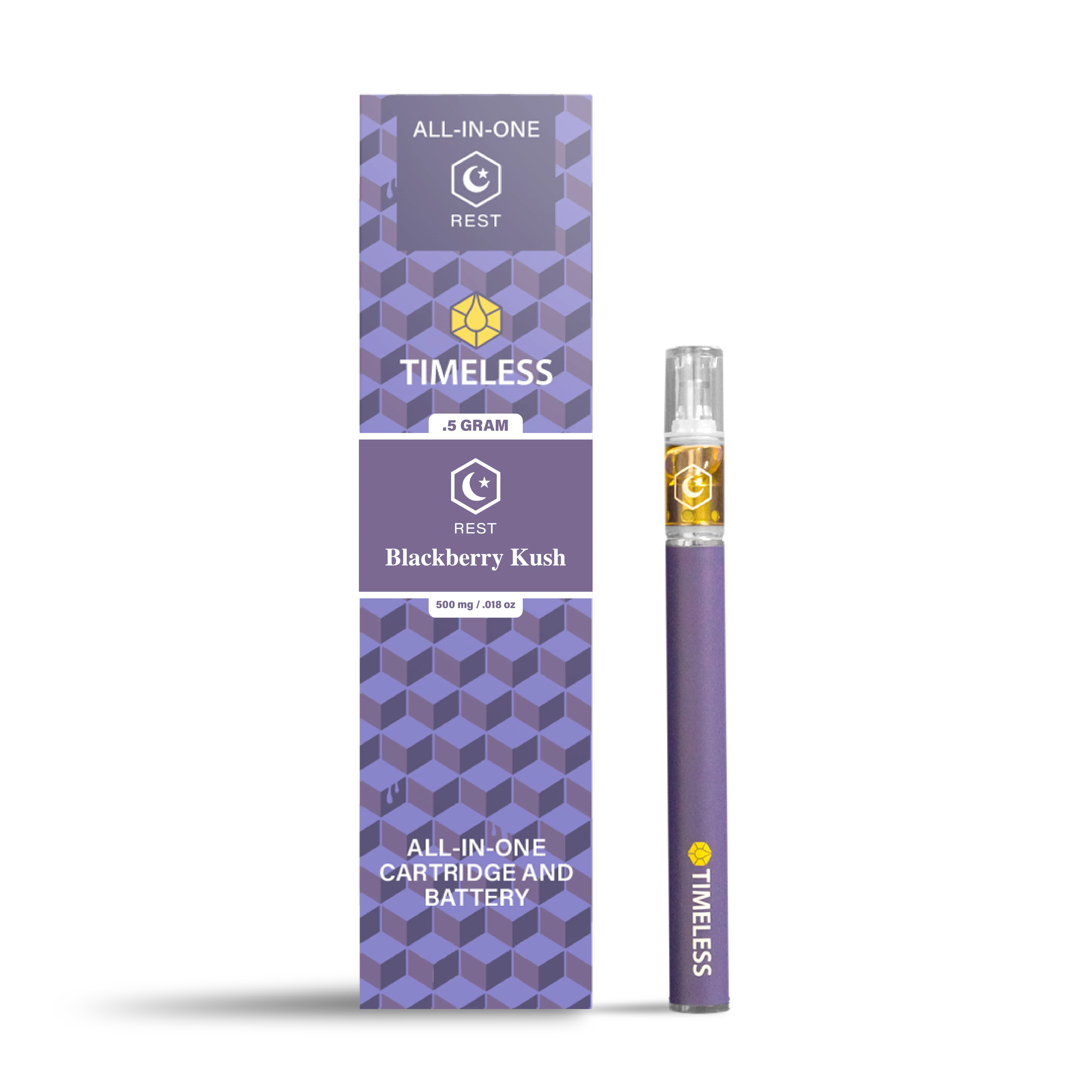 Timeless: Vape | Blackberry Kush | All-In-One | 0.5g | CODES