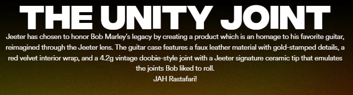 image of Jeeter x Bob Marley 4.2g Preroll + Collectors box