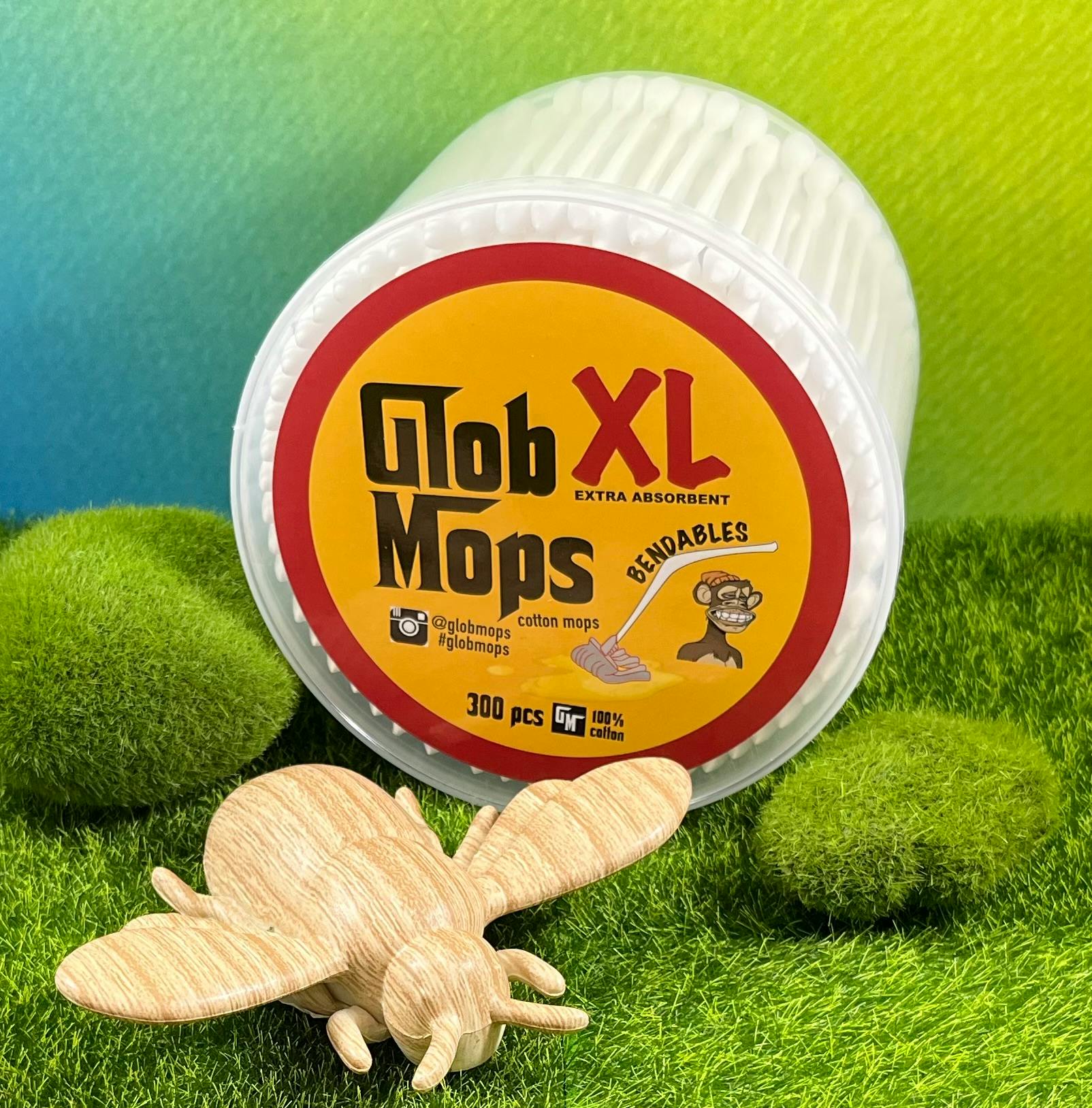 Glob Mops Slurper | Mop Cotton Swabs | Hisopos Punta Dual | 200x [Glob