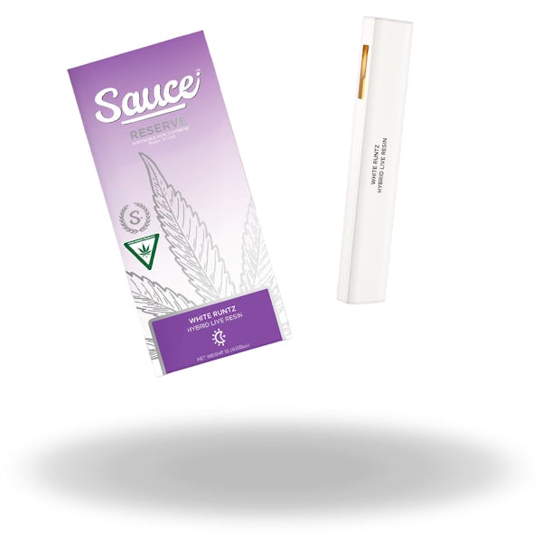 Product: Sauce | White Runtz Disposable/Rechargeable All-in-one Live Resin Cartridge | 1g