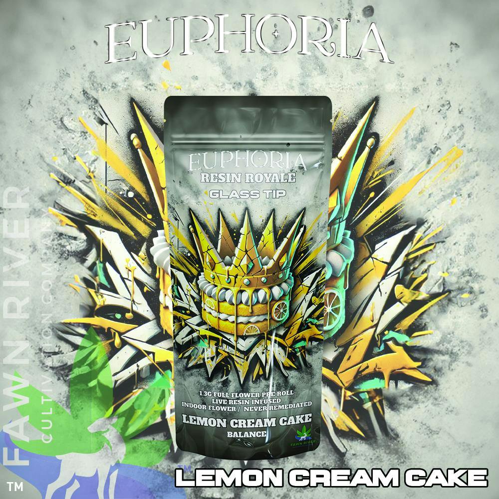 Euphoria - 1.3g Live Resin Infused Preroll - Lemon Cream Cake