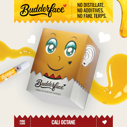 Budderface - 1g Live Resin Cart - Cali Octane