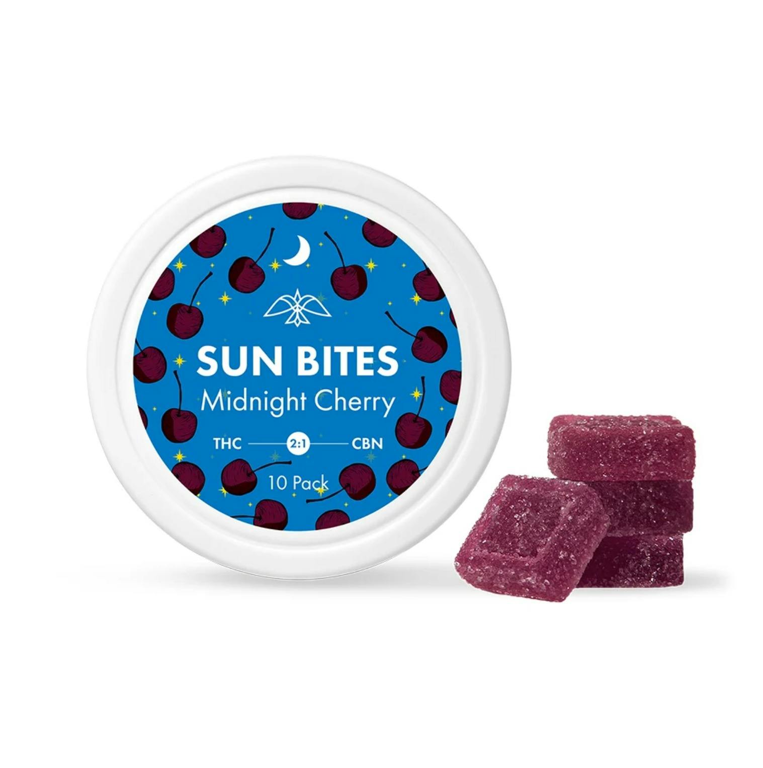 Midnight Cherry 2:1 THC:CBN Sunbites 110mg -10pk | Ratio Cannabis