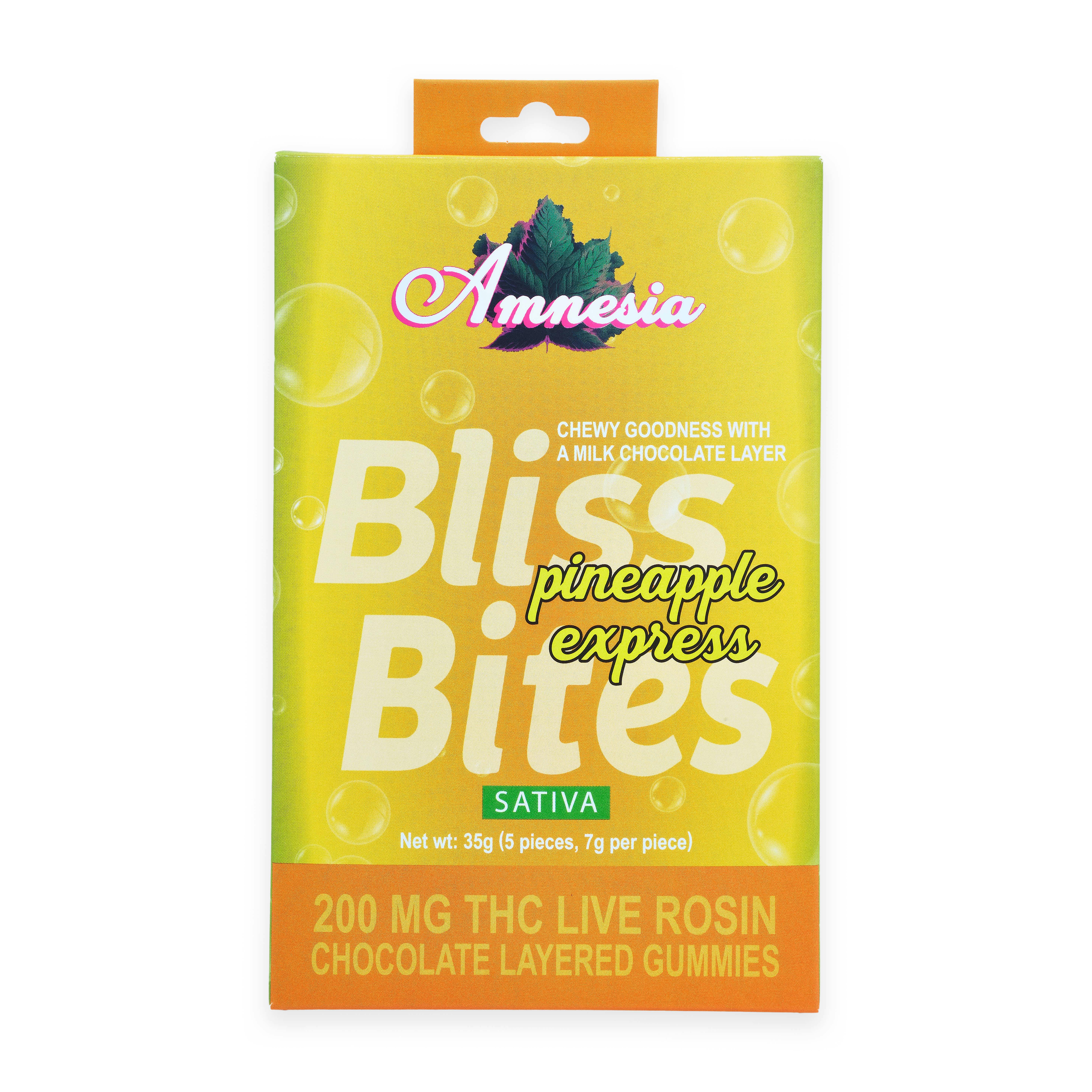 Bliss Bites | Pineapple Express | 200MG Live Rosin Gummies w