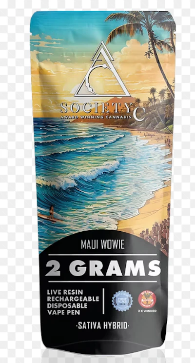 Society C - 2g Live Resin Disposable - Maui Wowie - DISPOSABLES by Society C at King of Budz