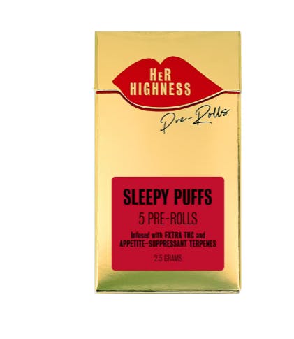 HER Highness Sleepy Puffs | Velvet Vampire | Infused | 5pk - PRE_ROLLS cannabis product, 2.5g