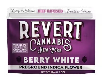 Berry White Kief Infused Ground Flower | Indica | Revert