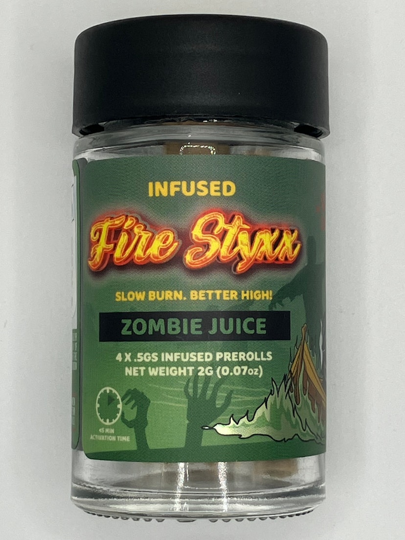 Glorious Fire Styxx | Infused Pre-Roll 4-Pack - 2g - Zombie Juice