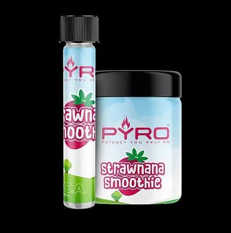 PYRO -Strawnana Smoothie - Infused Pre-Roll -Indica