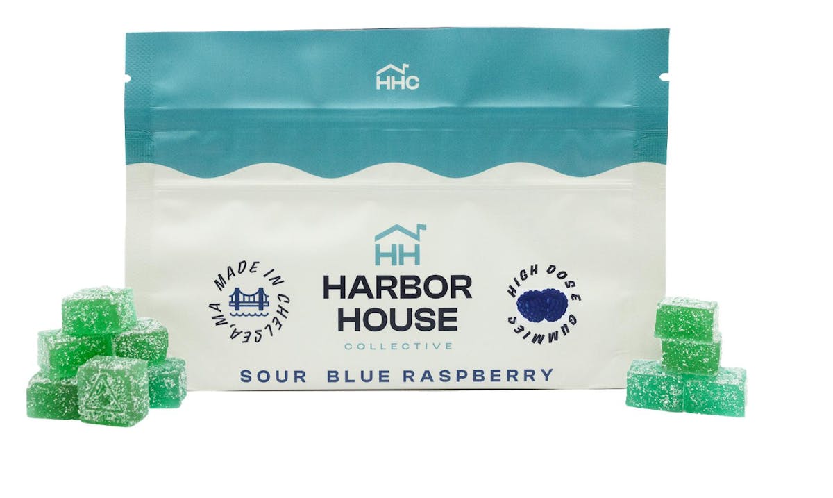 Photo of Sour Blue Raspberry Rosin Gummy 500mg Harbor House Collective