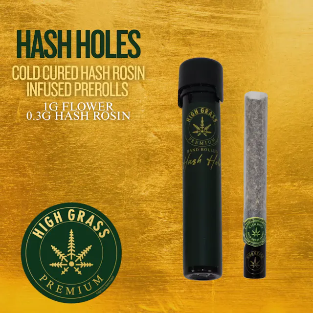 High Grass Farms Hash Hole Bickett OG 1.3g (indica, infused)