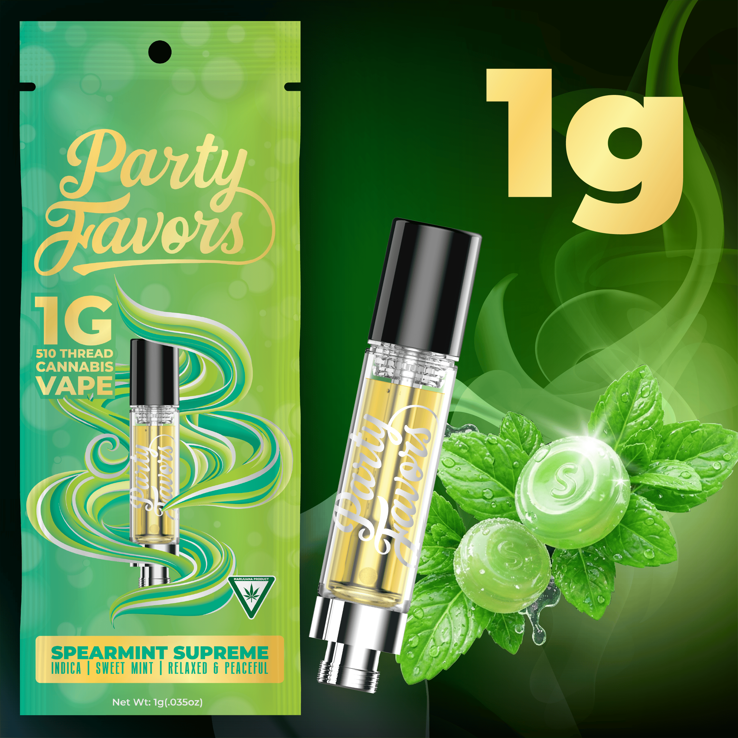 Party Favors - 1g Cart - Spearmint Supreme