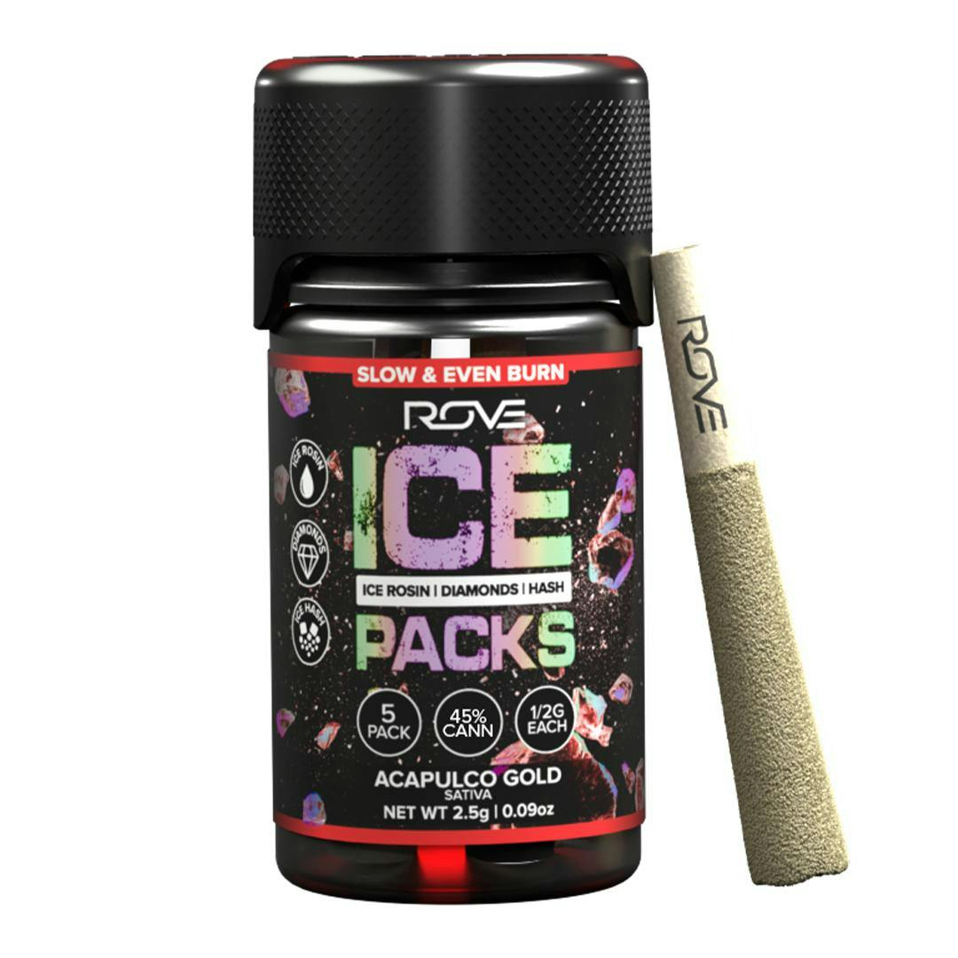 Product Rove - Acapulco Gold - 3g - 5pk - Rosin & Diamonds Infused Pre Roll