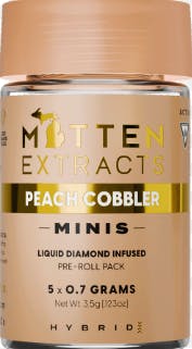 Mitten Extracts - Peach Cobbler - 5 x .7g Infused Prerolls