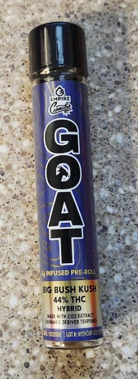 Big Bush Kush Infused Pre roll | Indica Dominant | Empire