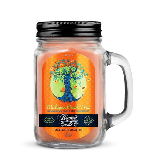 12oz Glass Mason Jar Candle - Michigan Peach Tree