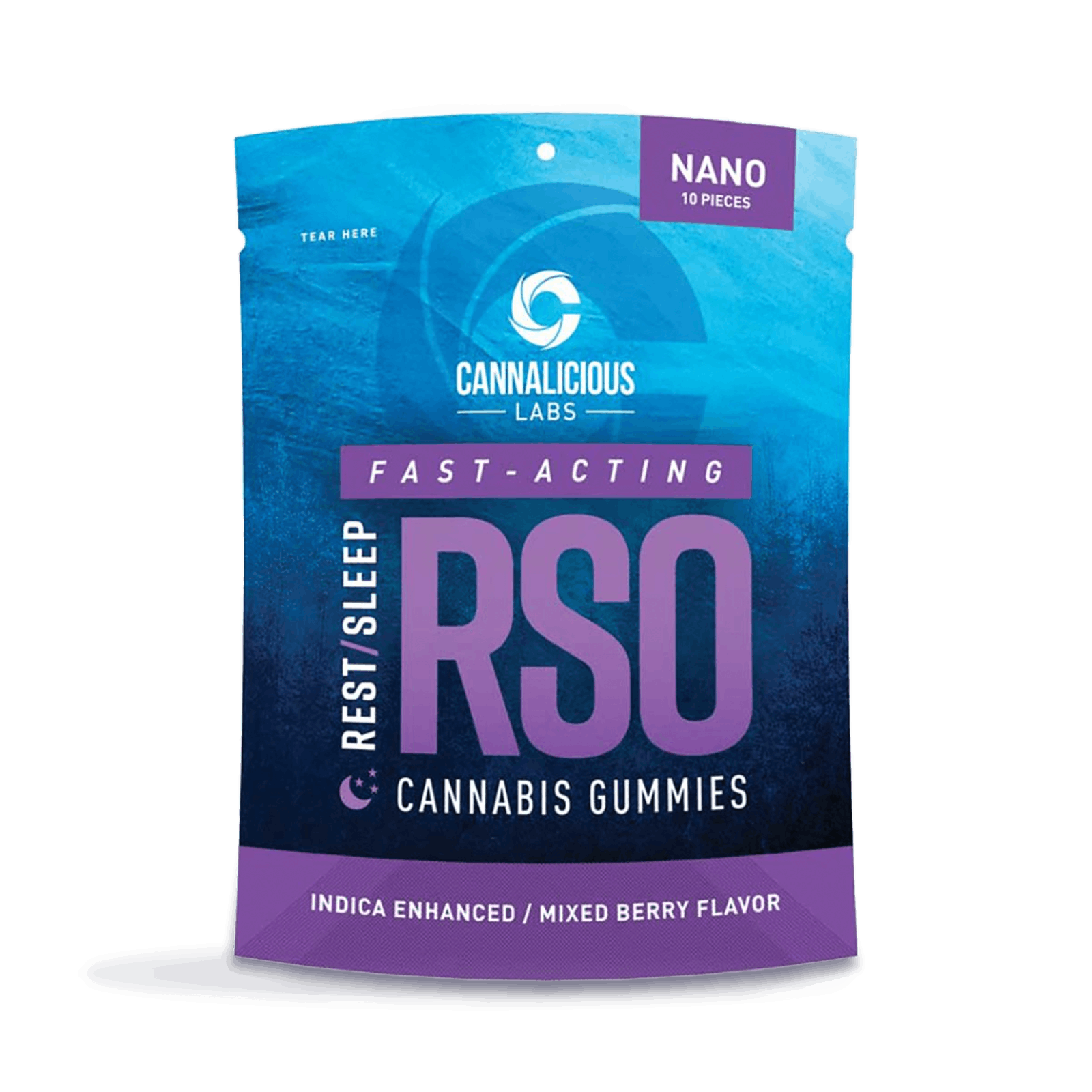 Rest/Sleep Mixed Berry RSO Gummies 10-pack