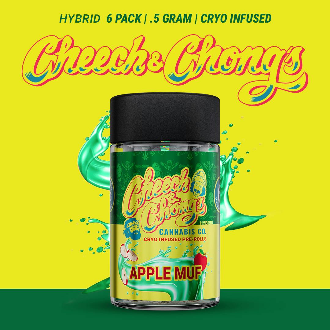 Product: CHEECH & CHONG | APPLE MUF | CRYO INFUSED PRE-ROLLS | 6 x 3G | HYBRID