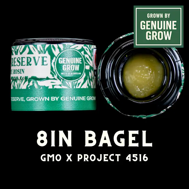 Brookside Reserve x Genuine Grow Rosin 8in Bagel 1g (indica hybrid)