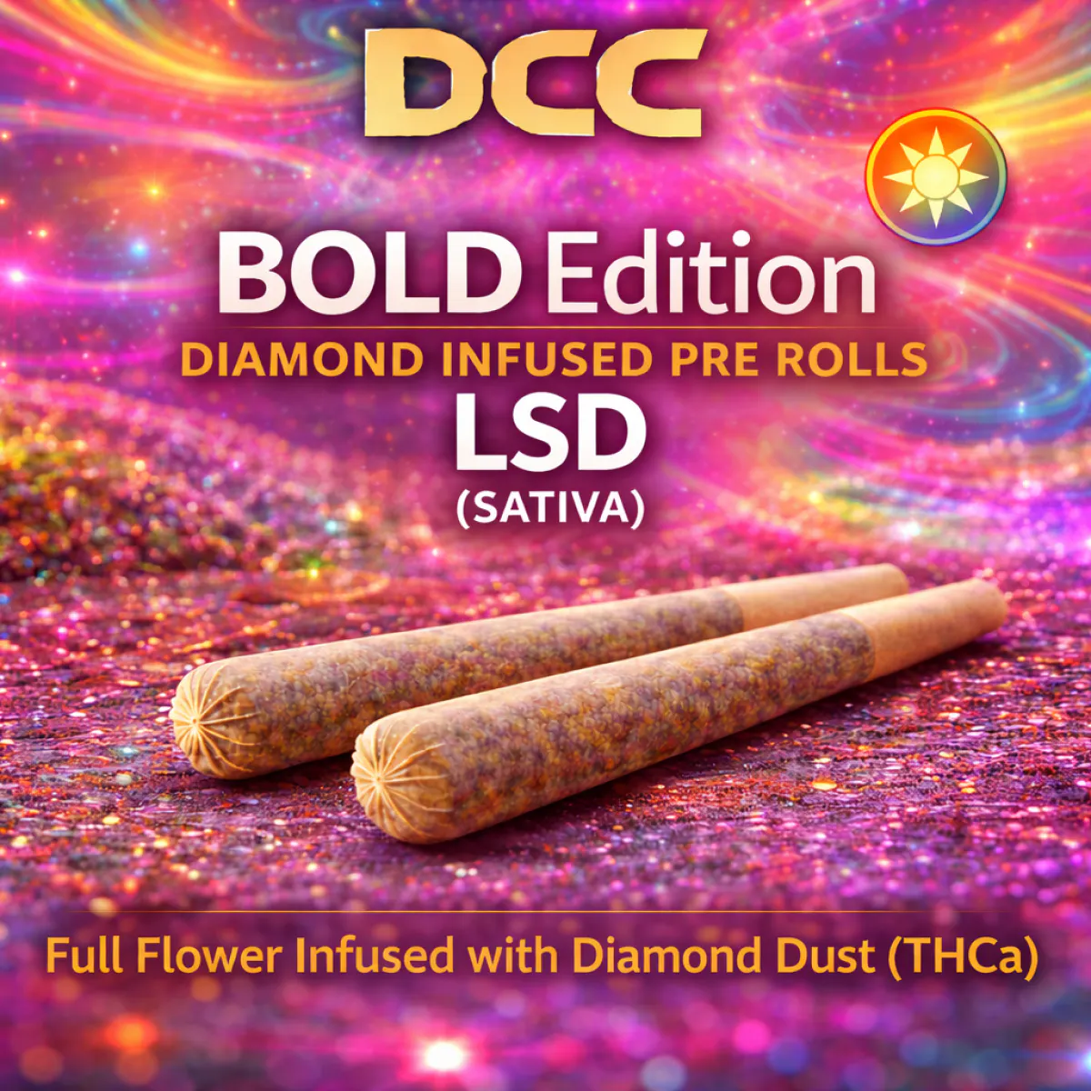 DCC Bold Edition LSD Diamond Infused Pre-Roll .5g (2pk) 1g Pre-rolls ...