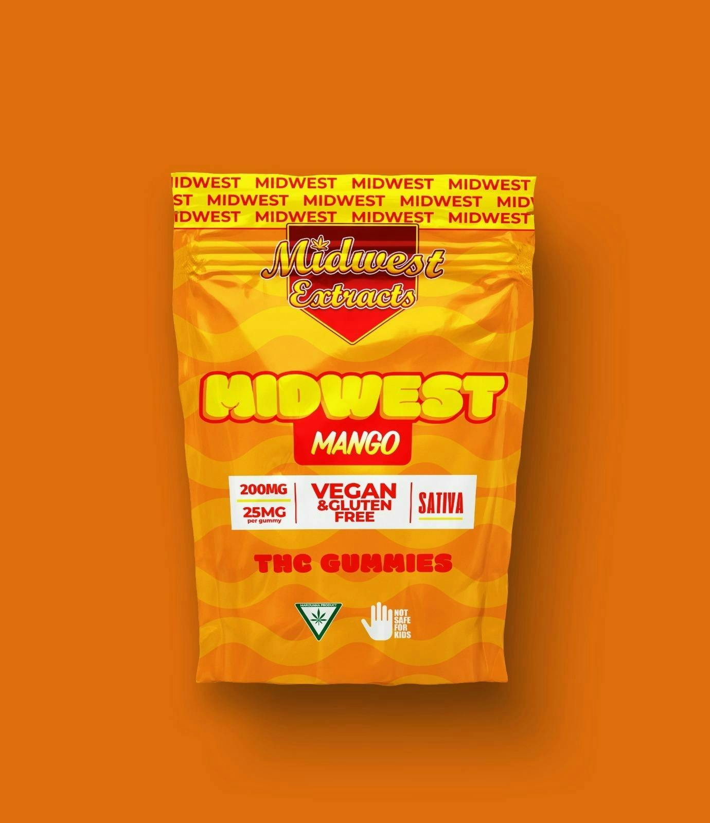 Product: Midwest Extracts | Gummies - 200mg - Mango