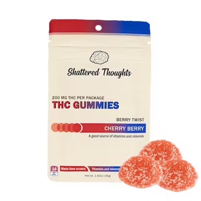 Shattered Thoughts - 100mg Gummies - Cherry Berry