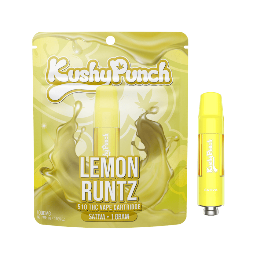 1G Kushy Punch 510 Vape Cart - Lemon Runtz