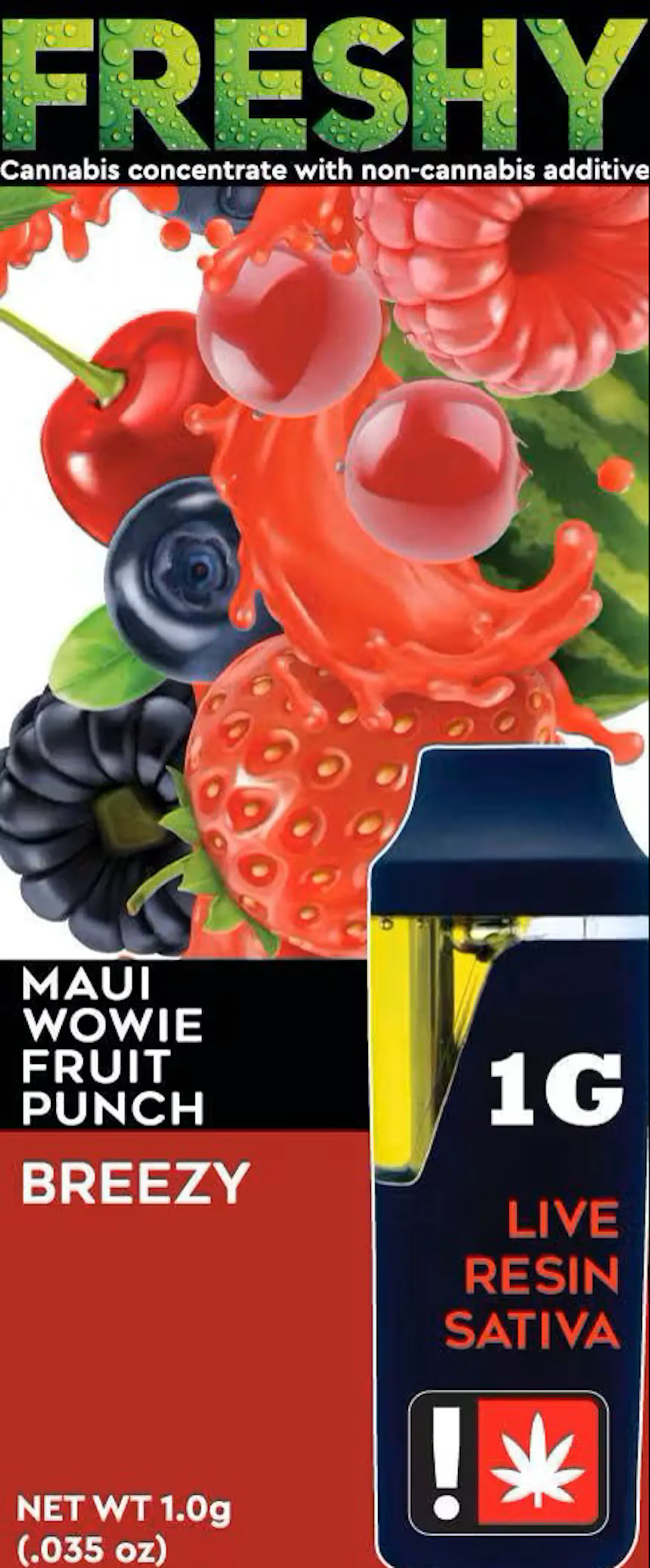 Freshy 1g MAUI WOWIE FRUIT PUNCH Flavored Live Resin All-In-One 1g