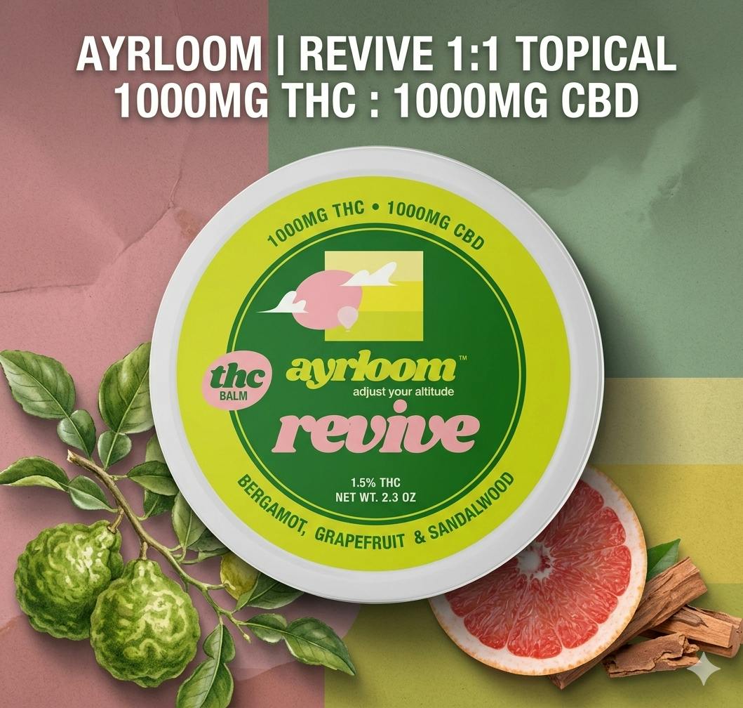 Product Ayrloom | Revive 1:1 Topical | 1000MG THC : 1000MG CBD