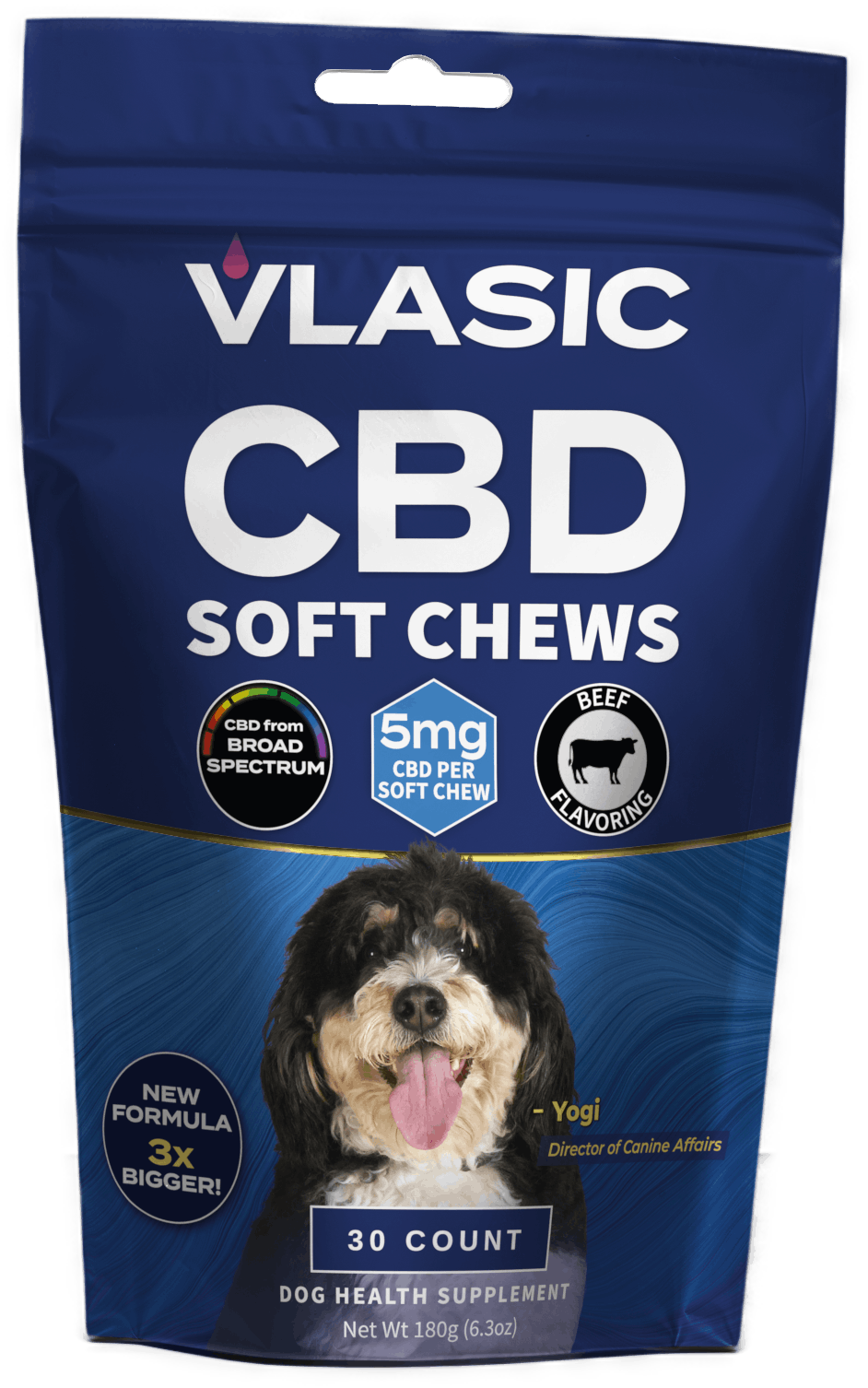 Vlasic - Beef - CBD Dog Chews - Broad Spectrum - 150mg (30pk