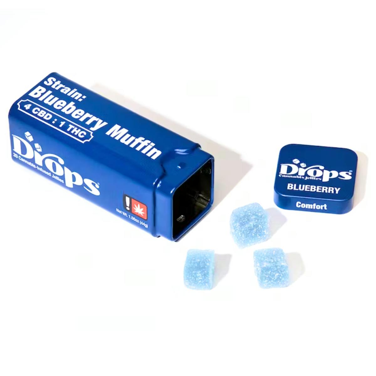 Photo of Drops 100mg 20:20:20 THC:CBN:CBD BLUEBERRY Comfort 20pk Live Rosin Jellies