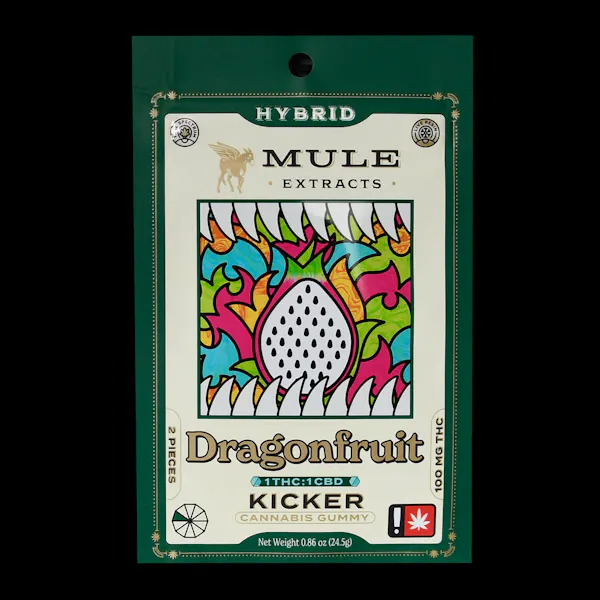 Mule 100mg 1:1:1:2 THC:CBD:CBN:CBG SOUR BLUE RAZZ LEMON “DAY QUAD