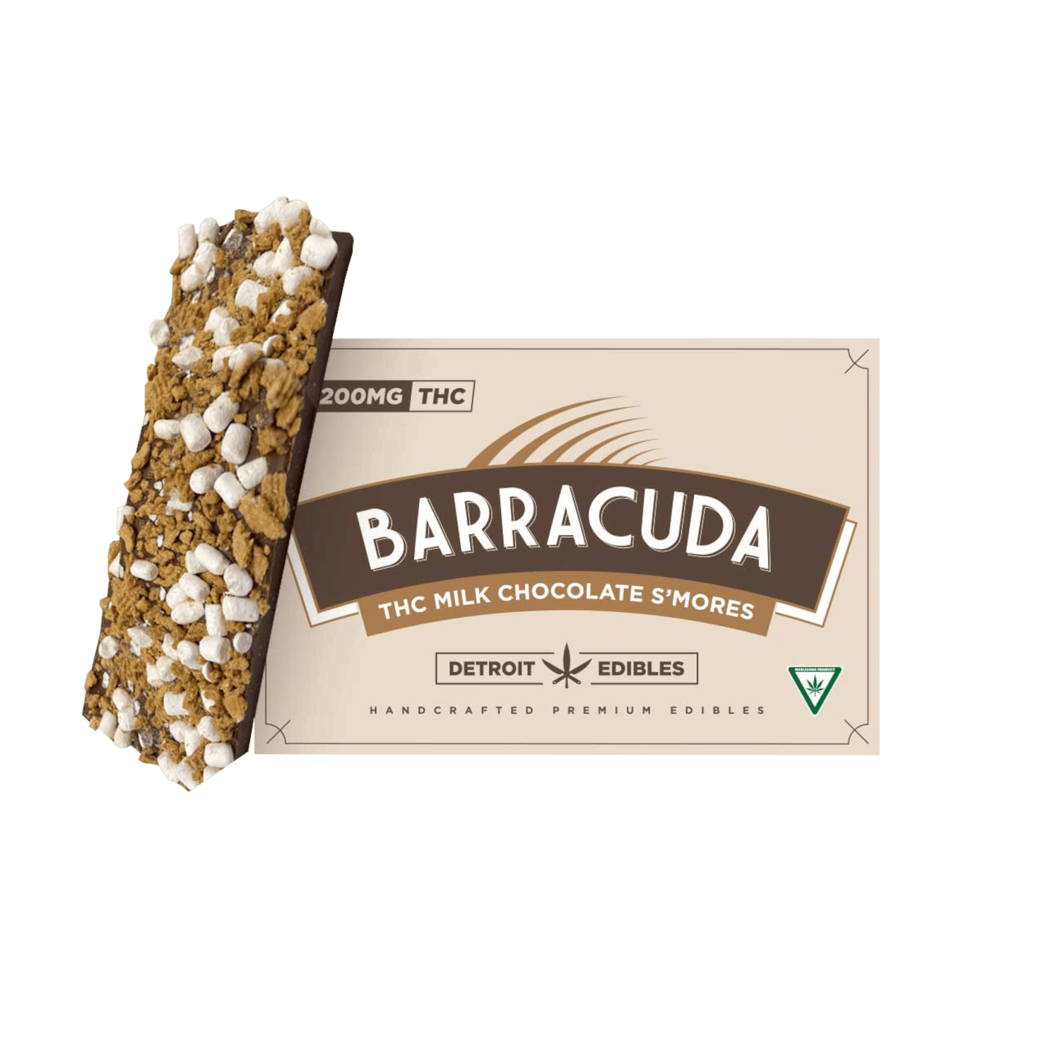 Detroit Edibles | Barracuda Bar - 200mg - Milk Chocolate S'mores