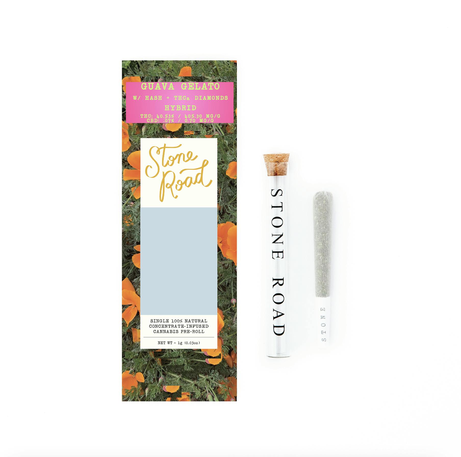 STONE ROAD | 1G INFUSED PRE-ROLL | GUAVA GELATO - HYBRID
