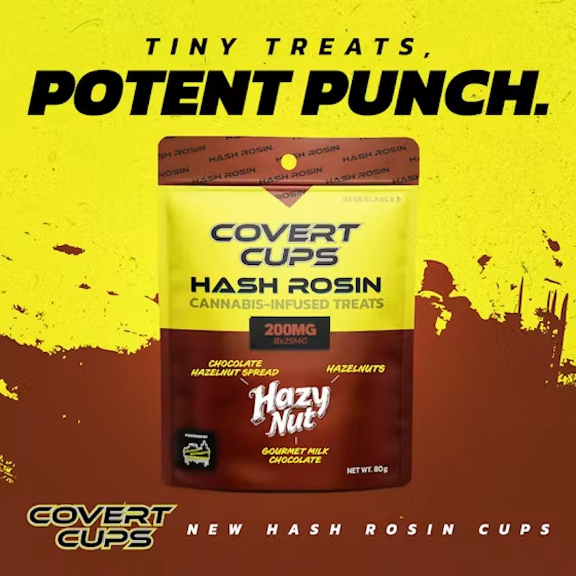 Covert Cups | 200mg Rosin Treats | Hazy Nut