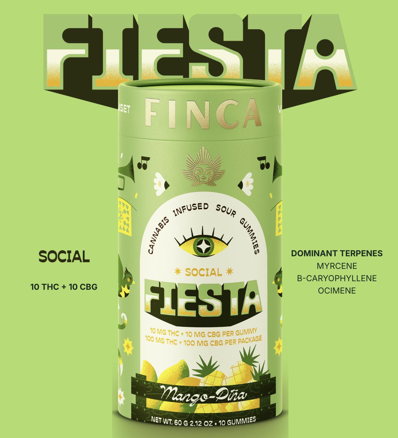 NY Finca | Gummies 10pk | Fiesta Mango Pina | Social