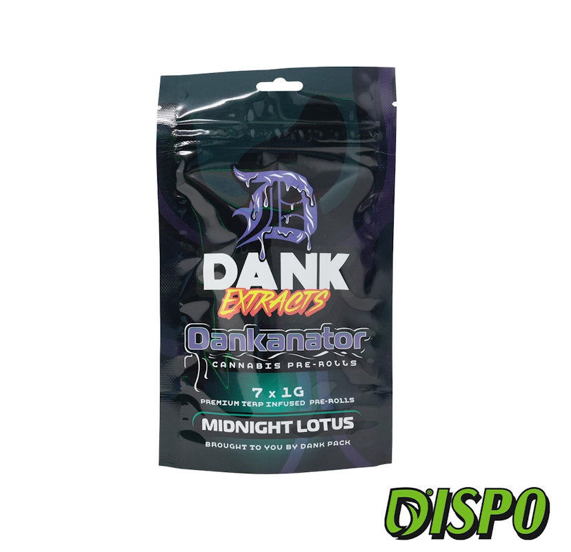Dankanator - Midnight Lotus 7pk Terp-Infused Pre-Rolls