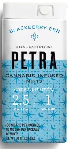 Product 2.5mg Blackberry CBN Infused Mints (Zero Sugar)
