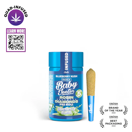 Blueberry Kush Baby Jeeter Infused Pre-Roll 5-pack | 2.5g - product image at King of Budz
