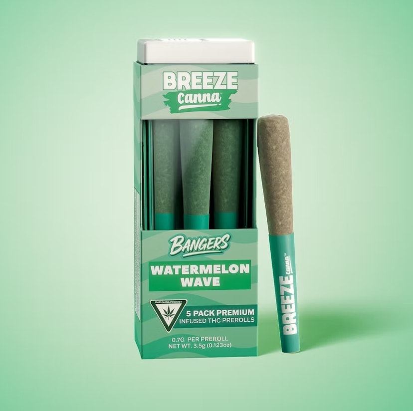 Breeze Bangers x 5 Infused Prerolls | Watermelon Wave